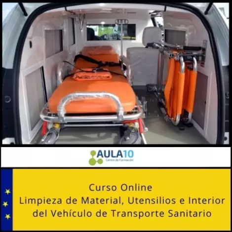 Limpieza de Material, Utensilios e Interior del Vehículo de Transporte Sanitario