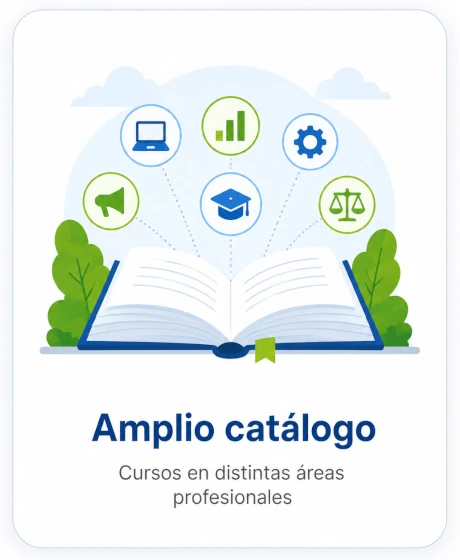 Amplio catálogo de cursos
