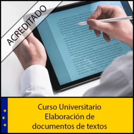 Elaboración de documentos de textos Universidad Antonio de nebrija Curso online Creditos ECTS