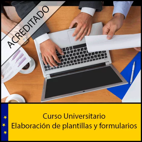 Elaboración de plantillas y formularios Universidad Antonio de nebrija Curso online Creditos ECTS