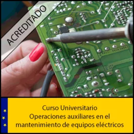 Operaciones auxiliares en el mantenimiento de equipos eléctricos