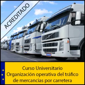 Organización operativa del tráfico de mercancias por carretera Universidad Antonio de nebrija Curso online Creditos ECTS